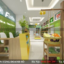 Thiết kế nội thất shop hoa quả - Chị Vân - Nghĩa Đô